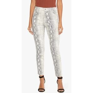 Joe's Jeans Gray White Snake Print Skinny Ankle High Rise Cigarette Luna Size 26